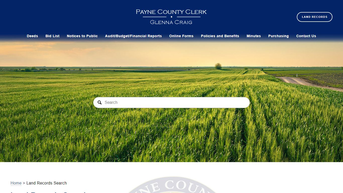 Land Records Search — Payne County Clerk