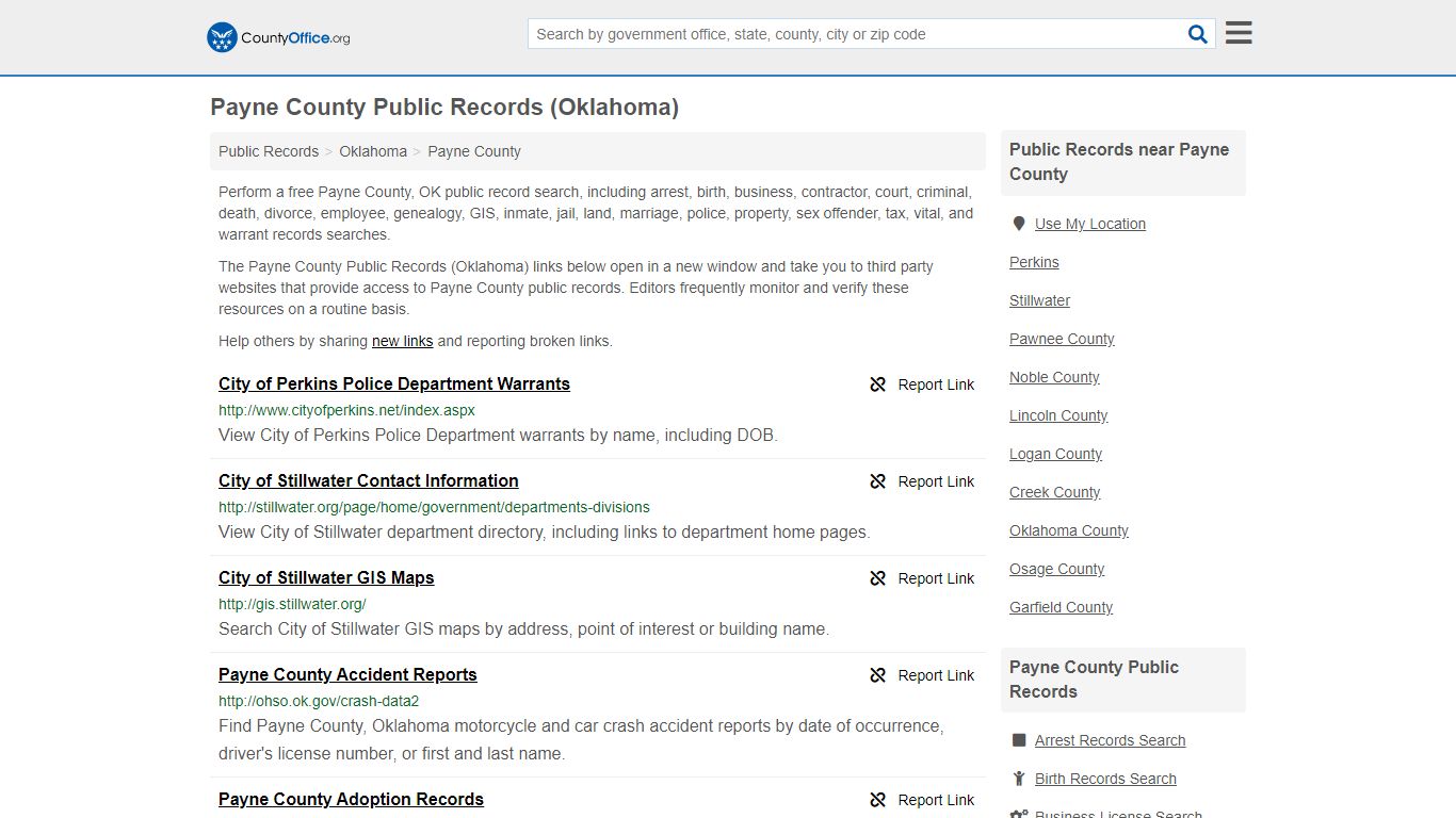 Public Records - Payne County, OK (Business, Criminal, GIS ...